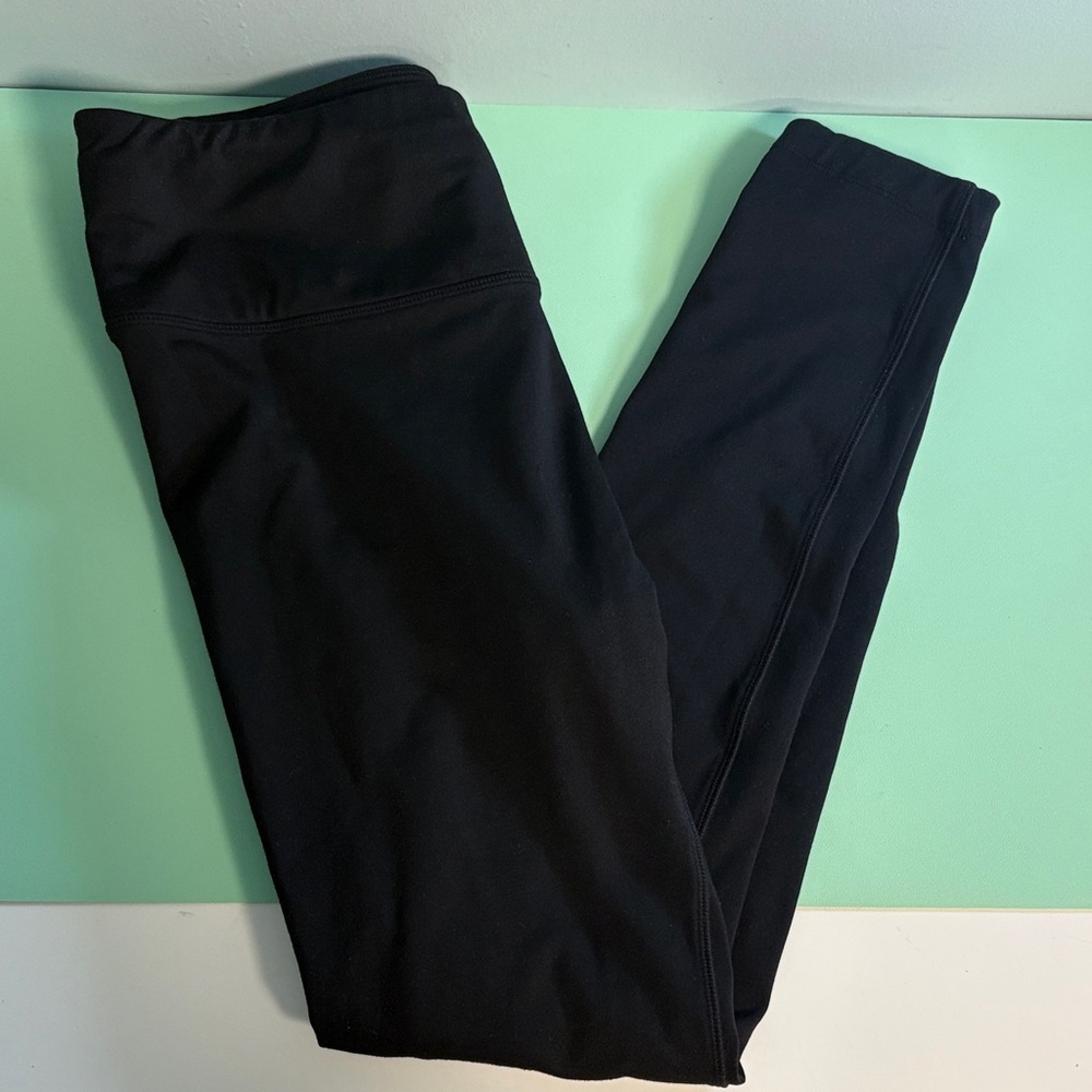 Mondetta Black Leggings with Zipper Pocket in Back, Woman Size Large, Skinny Leg